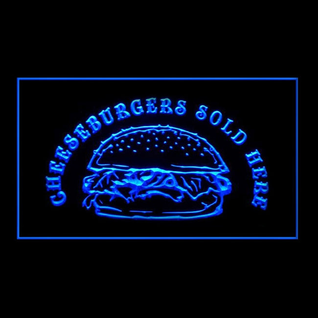 110264 Cheeseburger Sold Here Shop Cafe Home Decor Open Display illuminated Night Light Neon Sign 16 Color By Remote