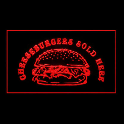 110264 Cheeseburger Sold Here Shop Cafe Home Decor Open Display illuminated Night Light Neon Sign 16 Color By Remote