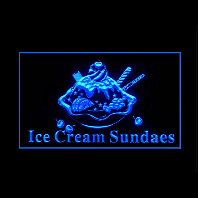 110266 OPEN Ice Cream Cafe Shop Home Decor Open Display illuminated Night Light Neon Sign 16 Color By Remote