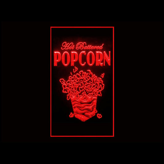 110273 Popcorn Shop Snack Cafe Bar Home Decor Open Display illuminated Night Light Neon Sign 16 Color By Remote