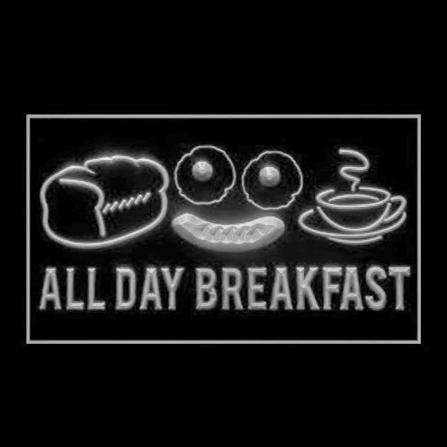 110279 All Day Breakfast Cafe Restaurant Home Decor Open Display illuminated Night Light Neon Sign 16 Color By Remote