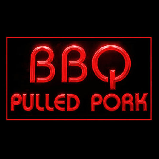 110281 BBQ Pulled Pork Shop Cafe Bar Home Decor Open Display illuminated Night Light Neon Sign 16 Color By Remote