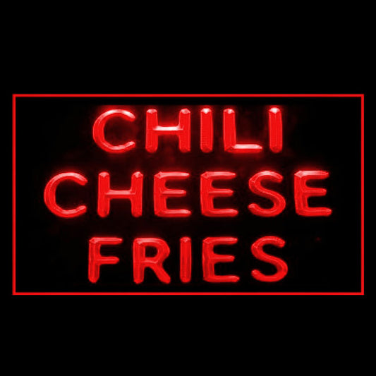 110282 Chili Cheese Fries Shop Cafe Fast Food Home Decor Open Display illuminated Night Light Neon Sign 16 Color By Remote