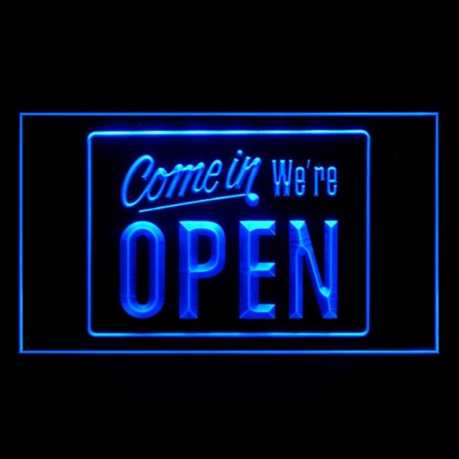 120001 Come In We're Open Shop Store Salon Cafe Home Decor Open Display illuminated Night Light Neon Sign 16 Color By Remote