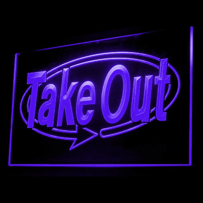 120005 Take Out Shop Store Cafe Bar Restaurant Home Decor Open Display illuminated Night Light Neon Sign 16 Color By Remotes