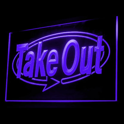 120005 Take Out Shop Store Cafe Bar Restaurant Home Decor Open Display illuminated Night Light Neon Sign 16 Color By Remotes