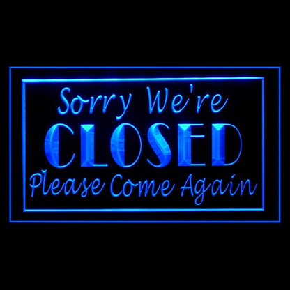 120011 Sorry We're Closed Shop Store Salon Cafe Home Decor Open Display illuminated Night Light Neon Sign 16 Color By Remote