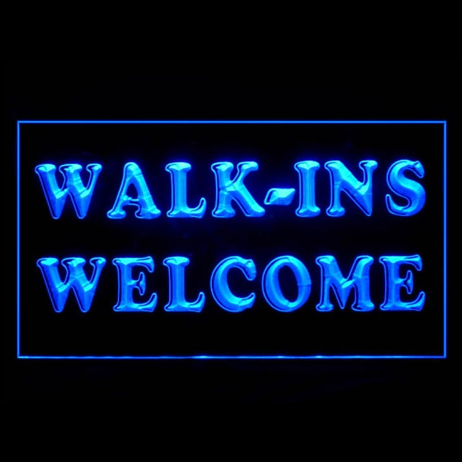120017 Walk-Ins Welcome Barber Shop Store Salon Home Decor Open Display illuminated Night Light Neon Sign 16 Color By Remote