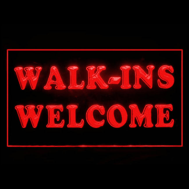120017 Walk-Ins Welcome Barber Shop Store Salon Home Decor Open Display illuminated Night Light Neon Sign 16 Color By Remote