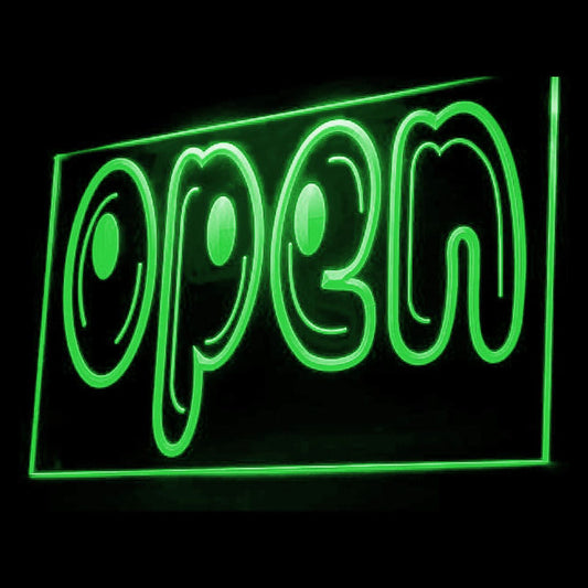 120026 Open Shop Store Salon Cafe Bar Pub Home Decor Open Display illuminated Night Light Neon Sign 16 Color By Remote