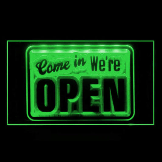 120034 Come In We're Open Shop Store Salon Cafe Home Decor Open Display illuminated Night Light Neon Sign 16 Color By Remote