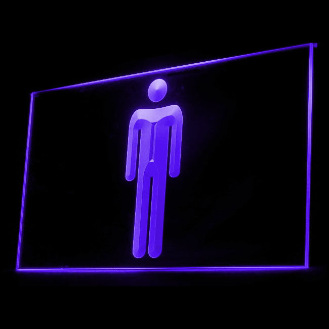 120035 Male Boy Gentleman Toilet Washroom Home Decor Open Display illuminated Night Light Neon Sign 16 Color By Remote