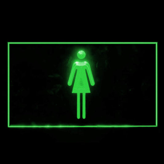 120036 Female Woman Toilet Washroom Public Home Decor Open Display illuminated Night Light Neon Sign 16 Color By Remote