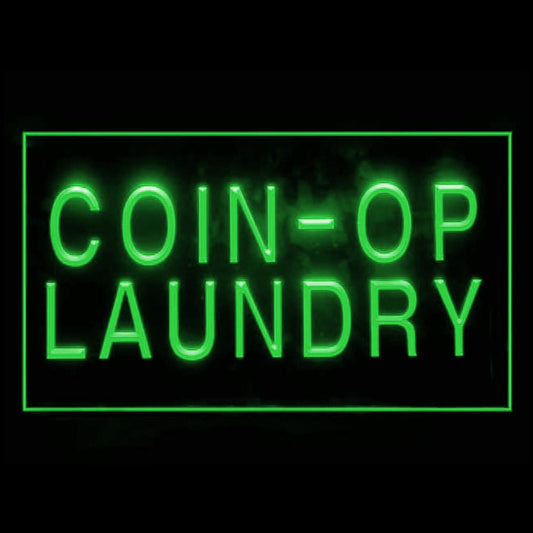 120041 Coin Op Laundry Shop Home Decor Open Home Decor Open Display illuminated Night Light Neon Sign 16 Color By Remote
