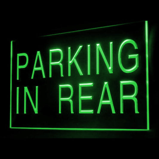 120042 Parking In Rear Car Park Area Private Public Home Decor Open Display illuminated Night Light Neon Sign 16 Color By Remote