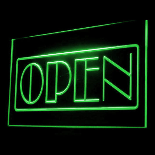 120044 Open Shop Store Salon Cafe Bar Pub Home Decor Open Display illuminated Night Light Neon Sign 16 Color By Remote