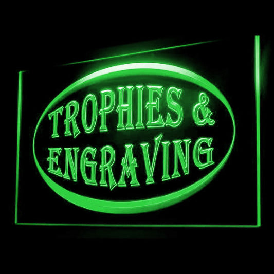 120054 Trophies & Engraving Shop Store Home Decor Open Display illuminated Night Light Neon Sign 16 Color By Remote