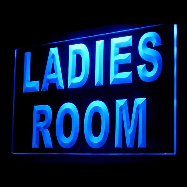 120056 Ladies Room Washroom Toilet Bathroom Home Decor Open Display illuminated Night Light Neon Sign 16 Color By Remote