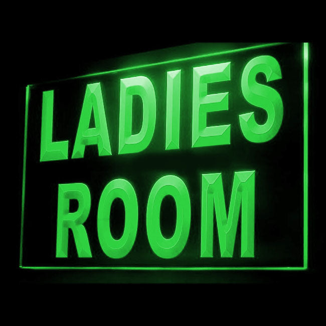 120056 Ladies Room Washroom Toilet Bathroom Home Decor Open Display illuminated Night Light Neon Sign 16 Color By Remote