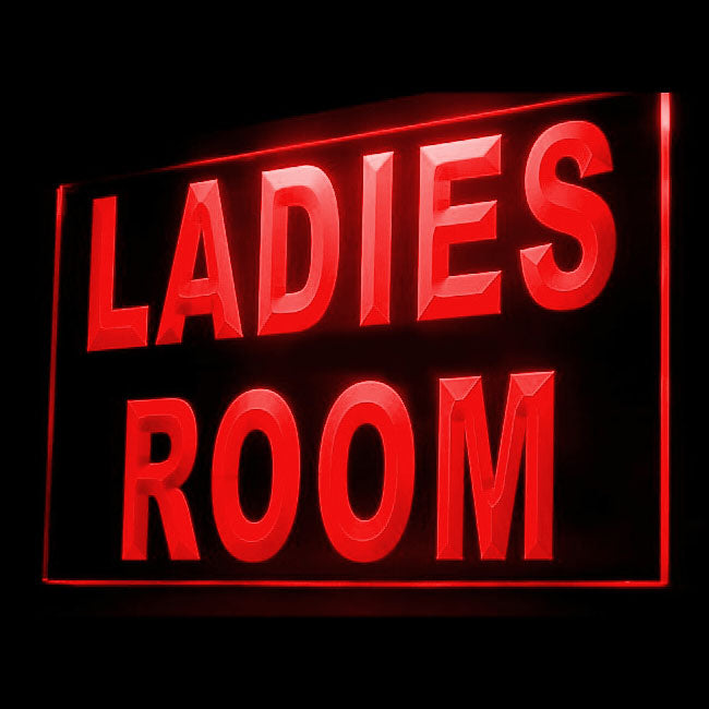 120056 Ladies Room Washroom Toilet Bathroom Home Decor Open Display illuminated Night Light Neon Sign 16 Color By Remote