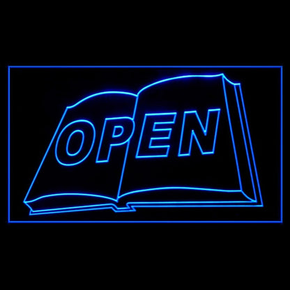 120063 Book Shop Store Home Decor Open Home Decor Open Display illuminated Night Light Neon Sign 16 Color By Remote