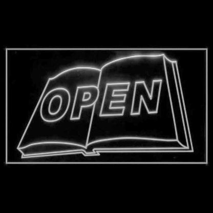 120063 Book Shop Store Home Decor Open Home Decor Open Display illuminated Night Light Neon Sign 16 Color By Remote