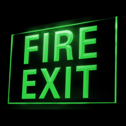 120072 Fire Exit Restaurant Cafe Shop Bar Pub Home Decor Open Display illuminated Night Light Neon Sign 16 Color By Remote