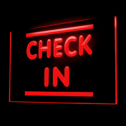 120083 Check In Hotel Motel Anytime Available Home Decor Open Display illuminated Night Light Neon Sign 16 Color By Remote