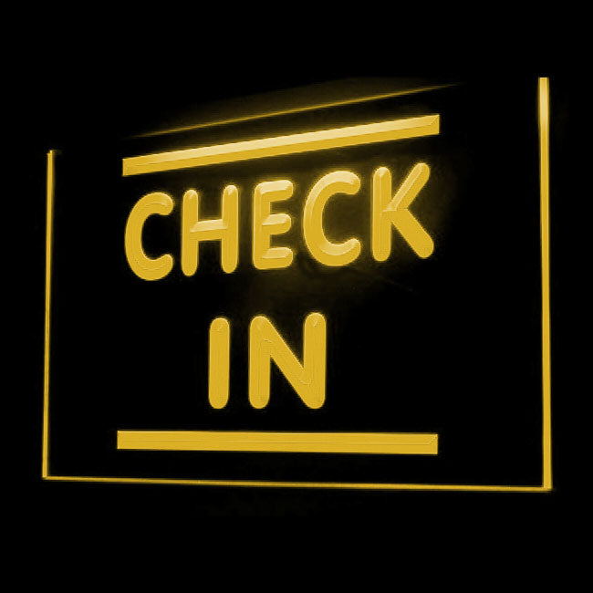 120083 Check In Hotel Motel Anytime Available Home Decor Open Display illuminated Night Light Neon Sign 16 Color By Remote