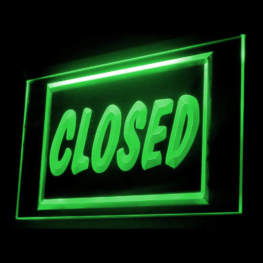 120086 Closed Shop Store Salon Cafe Bar Pub Home Decor Open Display illuminated Night Light Neon Sign 16 Color By Remote