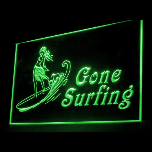 120092 Gone Surfing Diving Shop Home Decor Open Display illuminated Night Light Neon Sign 16 Color By Remote