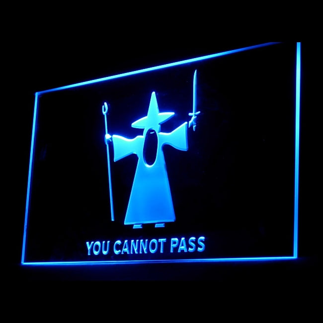 120096 You Can Not Pass Warning Home Decor Open Display illuminated Night Light Neon Sign 16 Color By Remote