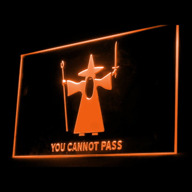 120096 You Can Not Pass Warning Home Decor Open Display illuminated Night Light Neon Sign 16 Color By Remote