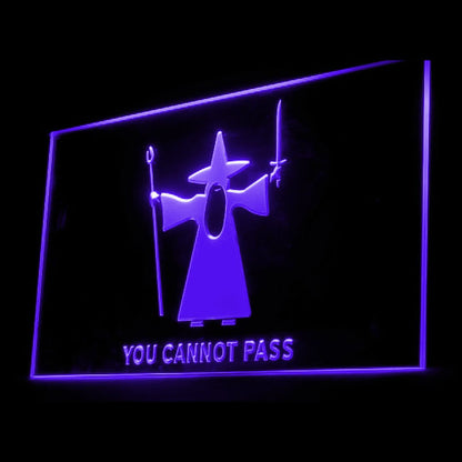 120096 You Can Not Pass Warning Home Decor Open Display illuminated Night Light Neon Sign 16 Color By Remote