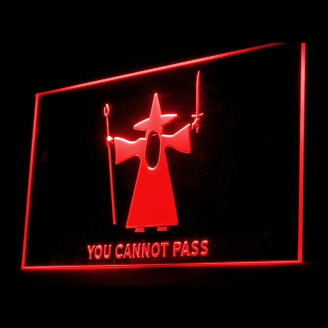 120096 You Can Not Pass Warning Home Decor Open Display illuminated Night Light Neon Sign 16 Color By Remote