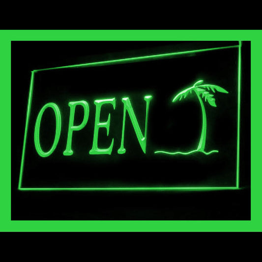 120118 Open Tiki Bar Pub Home Decor Open Display illuminated Night Light Neon Sign 16 Color By Remote