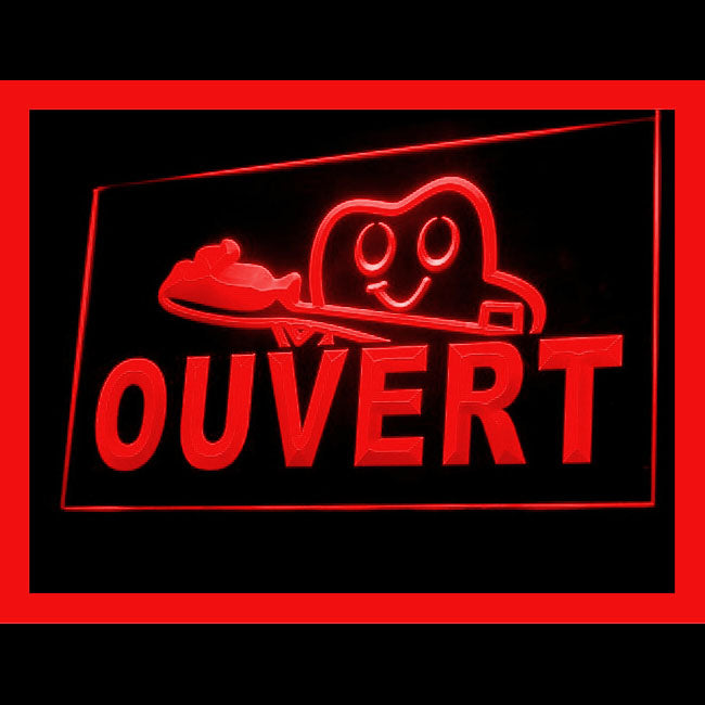 120119 Ouvert French Open Dental Clinic Home Decor Open Display illuminated Night Light Neon Sign 16 Color By Remote