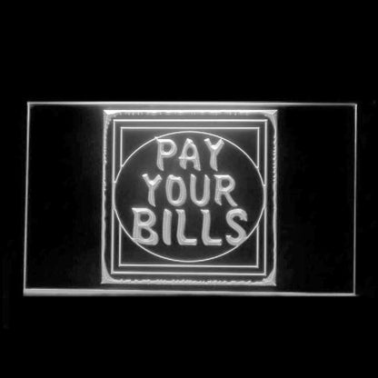 120158 Pay Your Bills Come Here Pay Checkout Home Decor Open Display illuminated Night Light Neon Sign 16 Color By Remote