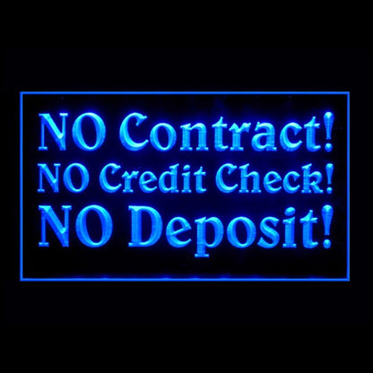 120171 No Contract Credit Check Plesae Warning Home Decor Open Display illuminated Night Light Neon Sign 16 Color By Remote