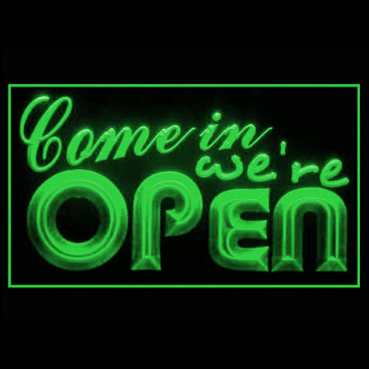 120172 Come In We're Open Shop Store Salon Cafe Home Decor Open Display illuminated Night Light Neon Sign 16 Color By Remote