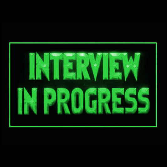 Interview In Progress Sign Printable Neon Light Sign - In Progress – EaseSign