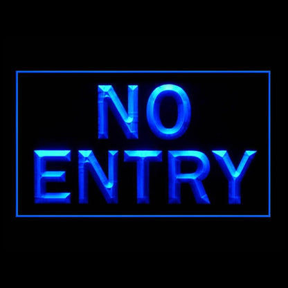 120177 No Entry Office Home Decor Open Display illuminated Night Light Neon Sign 16 Color By Remote