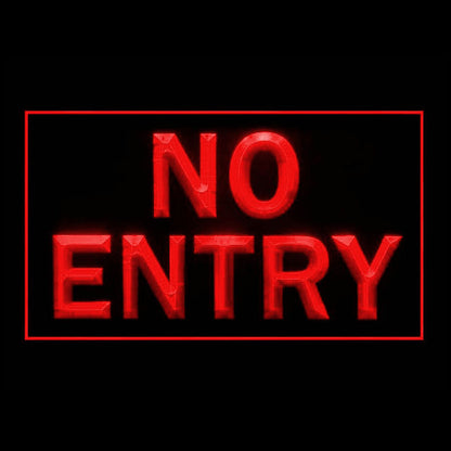 120177 No Entry Office Home Decor Open Display illuminated Night Light Neon Sign 16 Color By Remote