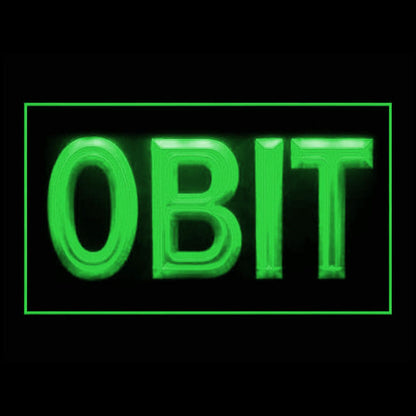 120178 Obit Home Decor Open Display illuminated Night Light Neon Sign 16 Color By Remote