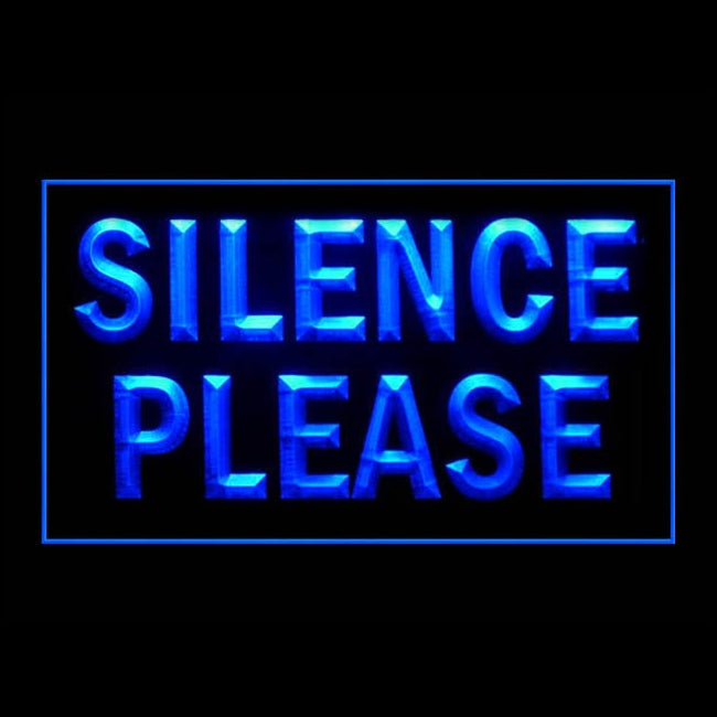 120181 Silence Please Office Home Decor Open Display illuminated Night Light Neon Sign 16 Color By Remote