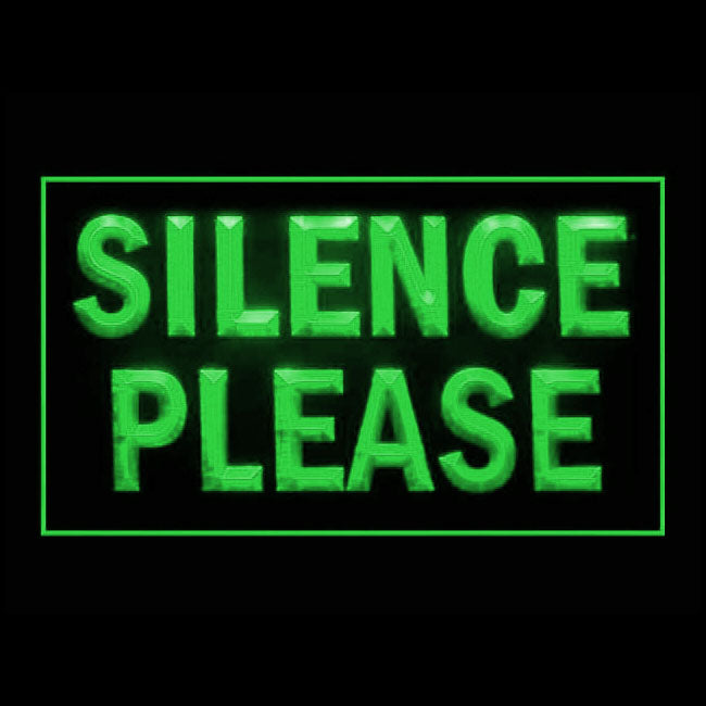 120181 Silence Please Office Home Decor Open Display illuminated Night Light Neon Sign 16 Color By Remote