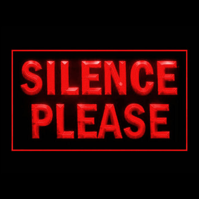 120181 Silence Please Office Home Decor Open Display illuminated Night Light Neon Sign 16 Color By Remote