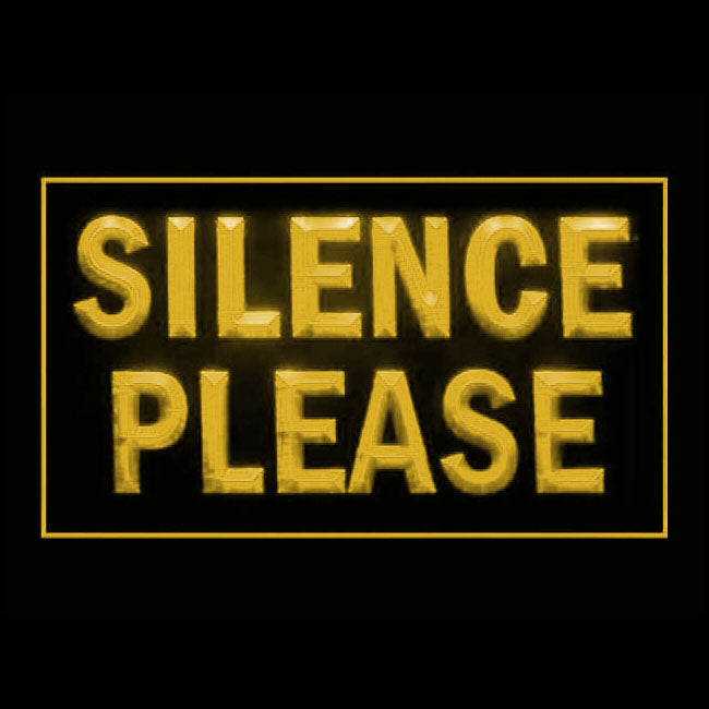 120181 Silence Please Office Home Decor Open Display illuminated Night Light Neon Sign 16 Color By Remote