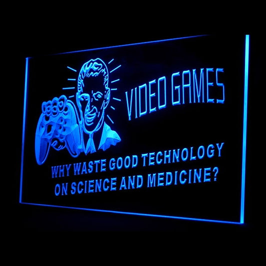 130002 Video Games Gamer Tag Home Decor Open Display illuminated Night Light Neon Sign 16 Color By Remote