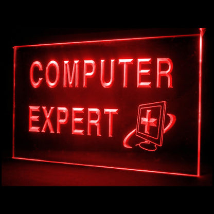 130004 Computer Expert Shop Store Center Home Decor Open Display illuminated Night Light Neon Sign 16 Color By Remote